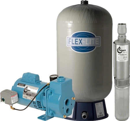 Pompe à jet Pompco, réservoir Flex-Lite et pompe submersible Pompco